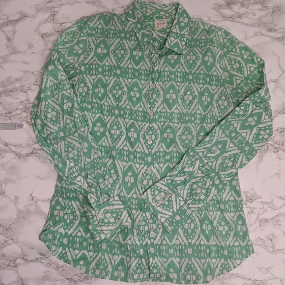 J. Crew Factory Tops - J. Crew Patterned Button Down - Size S
